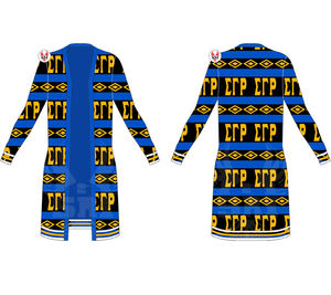 Autumn Winter Fashion <b>Women's</b> Sigma Gamma Rho <b>Long</b> <b>Cardigan</b> High Quality Crew-neck Button Design Thick Striped Knitted Casual - Product Image 3