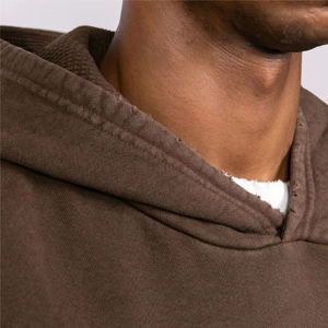 Pull à capuche en coton de qualité supérieure pour hommes, logo personnalisé imprimé, haute tendance, haut thermique à motif solide pour l'hiver OEM - Product Image 4