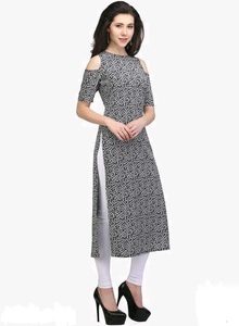 Soft and Lightweight Crepe <b>Kurta</b> for <b>Women</b> Versatile Style for All Occasions Easy to Wear and Maintain From Indian Supplier - Product Image 5