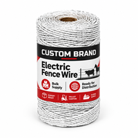 Fil électrique temporaire en acier inoxydable haute conductivité pour clôtures – Solution de contrôle des animaux de ferme – Commande en gros – Polywire
