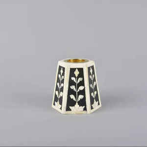 Handmade Bone Inlay Bakhoor <b>Burner</b> Black And White Floral Pattern Resin Handicraft Arabic Mabkhara For <b>Oud</b> Incense Home Decor - Product Image 1
