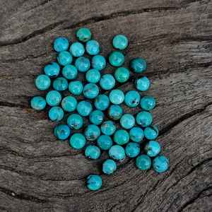 Turquesa de Arizona Natural, redonda, 5mm, 10mm, 30mm, todo calibrado, Parte posterior plana, alta piedra preciosa suelta para hacer joyas colgantes hechas a mano - Product Image 6