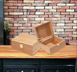 Boîte à bijoux décorative carrée multifonctionnelle en bois Boîte décorative en bois Boîte décorative en bois antique avec couvercle - Product Image 4