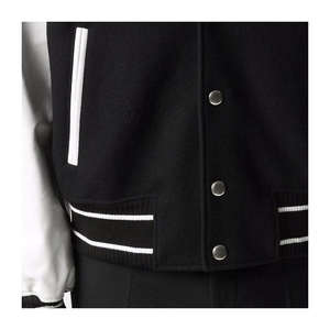 Vestes à manches en cuir avec logo personnalisé Vestes de baseball Letterman Vestes en cuir de laine - Product Image 6