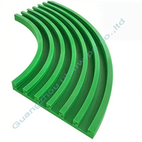 Guía lineal curva para patines, riel de guía de plástico UHMWPE ecológico de 80 mm para cadena de corte