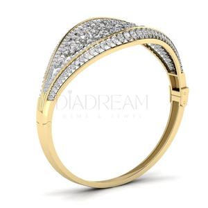 Pulsera de diamantes de moissanita de corte redondo y marquesa de pera, conjunto de bisel completo, pulsera antigua para mujer, regalo único, esposa enemiga - Product Image 6