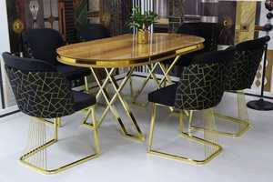 Conjuntos de comedor modernos y elegantes de lujo, muebles contemporáneos elegantes para su espacio de comedor - Product Image 3