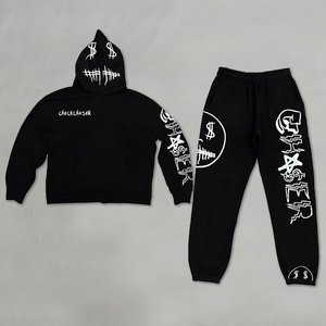 Sweat à Capuche Personnalisé avec Applique pour Homme Délavé à l'Acide Surdimensionné en Coton Éponge Française Épaule Tombante Vintage Sweat à Capuche Zip up 480gsm - Product Image 5