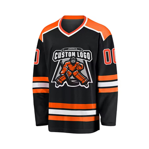 Maillots de hockey design OEM d'usine, impression sublimée, uniformes de hockey sur glace avec logo personnalisé, maillot de hockey sur glace avec nom en sergé - Product Image 2