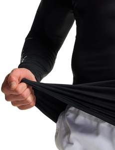 เสื้อแรชการ์ดแบบสวมคอ รุ่นใหม่ล่าสุด สำหรับผู้ใหญ่ ระบายอากาศได้ดี ผลิตตามแบบที่ลูกค้าต้องการ พร้อมสกรีนโลโก้ OEM ผ้าสแปนเด็กซ์/โพลีเอสเตอร์ ราคาประหยัด - Product Image 6