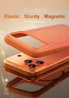 Nouvelle coque magnétique bleu clair deux-en-un avec gaufrage pour iPhone 18 Pro et 17, style Ins, design anti-chute
