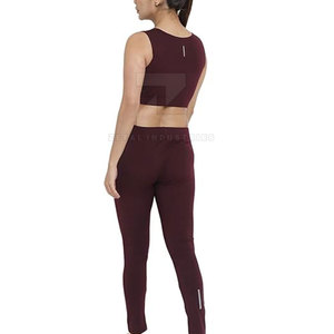 Meilleure vente ensemble de yoga pour femmes de haute qualité solide avant Logo 2 pièces respirant écologique vente en gros pour adultes - Product Image 2