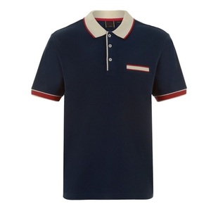 เสื้อโปโลแขนสั้นของผู้ชายเสื้อสเวตเตอร์สวมหัวแบบเป็นทางการผ้าคอตตอนปักโลโก้ได้ตามต้องการ100% กันรอยยับนุ่ม - Product Image 2