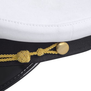 Nueva llegada 2025 Calidad Premium Caballeros Templarios Commandery Fatiga Cap Emblema blanco y negro Bajo MOQ Servicio OEM - Product Image 3