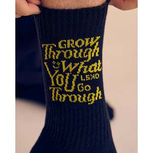 TGHF X LSKD Lot de 3 chaussettes blanches - Chaussettes de sport respirantes en coton absorbant la transpiration pour le cyclisme - Product Image 2