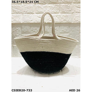 Sac de soirée en jute et coton fait à la main sac à bandoulière nouveau style de mode petite capacité - Product Image 1