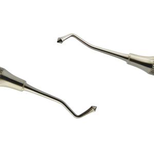 Pulidor Dental para Rellenos de Amalgama, Instrumentos en Forma de Higo, Acero Inoxidable, Empuñadura Moleteada, Herramientas Quirúrgicas de Clase I Plateadas - Product Image 3