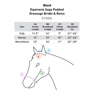 Premium Leather <b>Dressage</b> Bridle with Reins Comfortable & Adjustable Equestrian Tack - Product Image 5