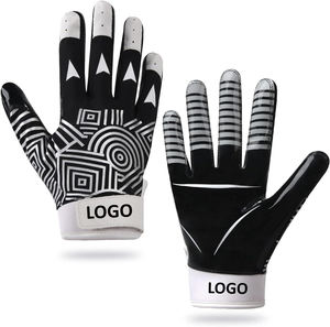 Produit phare : Gants de sport confortables et antidérapants pour receveurs, avec poignées ergonomiques, meilleures performances, logo personnalisé, fermeture pour joueurs de football - Product Image 1