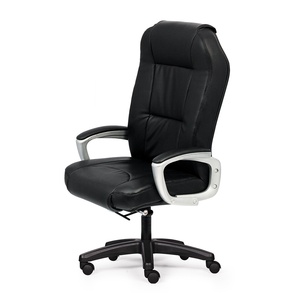 Silla Ejecutiva HOM1034-02 con Respaldo Acolchado Alto, Base de Plástico, Ergonómica, Altura Ajustable, Material de Espuma para Dormitorio o Taller - Product Image 1