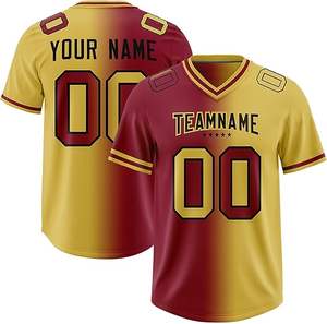 Maillots de football américain de rugby personnalisables avec broderie technique imprimée à manches courtes et respirante - Product Image 2