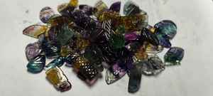 พลอยฟลูออไรต์หลากสีธรรมชาติ ทรงรี คุณภาพดี ขนาดอิสระ แบบหลวม น้ำหนัก 500 กรัม สำหรับทำเครื่องประดับ - Product Image 5