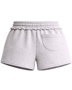 Pantalones Cortos de Sherpa Gris Claro para Mujer, Cómodos, Suaves, de Felpa, para Estar en Casa, Cintura Elástica con Cordón, Casuales, de Invierno - Product Image 2