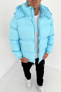 Doudoune classique pour homme Manteau matelassé isolé avec fermeture éclair, col haut et style streetwear quotidien - Product Image 6