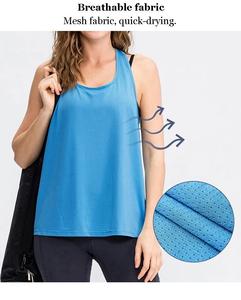 Personnalisé ample respirant haut de sport Yoga haut gilet sport chemise femmes dos nu Fitness course Gym sans manches débardeurs - Product Image 4