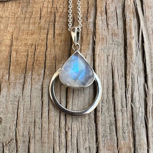 Boho Style 925 Sterling Silver Moonstone Gemstone Pendant <b>Jewelry</b> <b>Handmade</b> Silver Pendant <b>Jewelry</b> for Women Wedding Gift for Her - Product Image 2