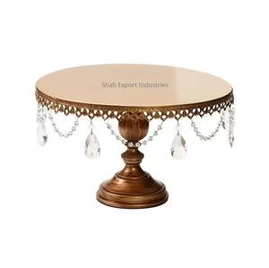 Soporte de pastel de Metal cromado con forma redonda para mesa, bodas, fiestas de cumpleaños, soportes de exhibición decorativos - Product Image 4