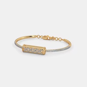 Bracelet fin en or jaune 18Kt 12.34 grammes Bracelet en diamant 0.7100 ct - Product Image 3