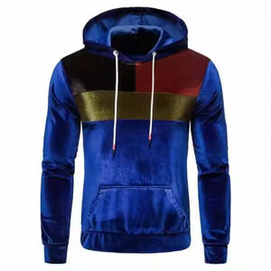 Sudadera con capucha de terciopelo personalizada de fábrica Sudaderas con capucha de terciopelo de peso pesado de alta calidad para hombres Sudaderas con capucha con logotipo bordado - Product Image 5