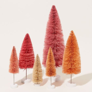 Nouveau design noix de coco naturelle arbre de Noël décoration de fête à la maison bouteille brosse arbre fait à la main au Vietnam - Product Image 2