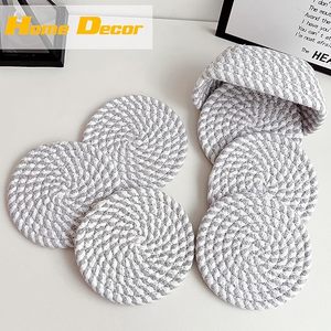 Premium Cotton Rope <b>Table</b> <b>Coaster</b> Set Classic Premium Mats Pads for Wedding Decoration Family Gatherings Top Tabletop Protection - Product Image 3