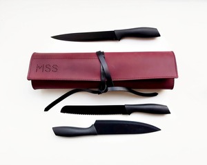 Chef Roll couteau de qualité professionnelle sac tenir accessoires 100% rustique en cuir véritable Chef couteau rouleau LKR-0059 - Product Image 1