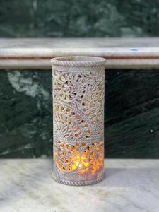 Lampe de chevet en pierre ollaire sculptée à la main en forme de vase à fleurs, décoration multifonctionnelle pour la maison, artisanat indien unique, cadeau - Product Image 2