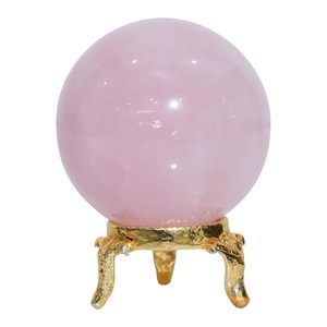 Handmade Natural Rose Quartz <b>Crystal</b> <b>Sphere</b> Ball Polished Semi-Precious Stone for Decorative Gemstone Healing Reiki Feng Shui - Product Image 1