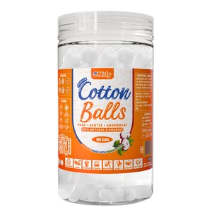 Bolas de Algodón Blanco Puro NIDY, Algodón Suave e Higiénico de Primera Calidad para Cuidado Diario, Maquillaje y Uso para Bebés, Paquete de 100 Unidades en Tarro. - Product Image 1