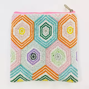 Feminine Embroidery Beaded Classic Coin <b>Wallet</b> & Pouch Handmade Customized Color Mixed Colors <b>Women</b> Girl MD HANDICRAFTS - Product Image 5