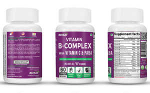 Supplément complexe de vitamine B- (60 capsules) - Product Image 3