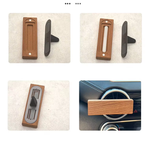 OEM penyegar klip Ventilasi udara mobil kayu padat kustom dengan Logo-Aroma alami & pewangi - Product Image 6