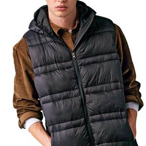 Look Tamaño regular Logotipo impreso personalizado Hombres Chaleco acolchado Ropa de calle Moda Mejor artículo Hombres Chaleco acolchado Negro - Product Image 6