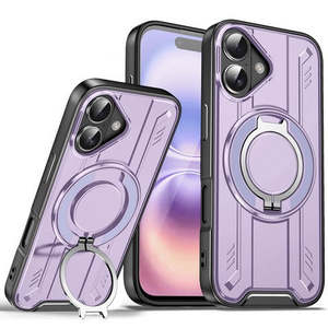 Funda con Anillo Magnético Giratorio para iPhone 17 2025, Color Morado - Product Image 1
