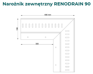 Renoplast ®   Perfil de aluminio para aleros Renodrain, acabados para terrazas y balcones, suelos ventilados, sistemas de drenaje - Product Image 5
