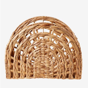 Vente en gros de paniers de rangement colorés en jacinthe d'eau pour enfants paniers arc-en-ciel en jacinthe tissée pour bébé faits à la main au Vietnam - Product Image 3