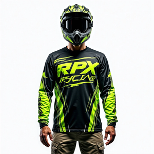 Maillot de course de motocross personnalisé pour hommes manches longues respirant Fit Dirt Bike Shirt confortable Ride Motorbike Wear - Product Image 6