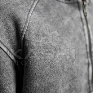 Sweat à capuche d'hiver pour homme en molleton 100% coton, avec strass et cristaux, cordon de serrage, poche avant, ourlet côtelé, respirant - Product Image 6