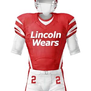 ชุดยูนิฟอร์มอเมริกันฟุตบอลแบบสั่งทำ แขนสั้น น้ำหนักเบา ระบายอากาศได้ดี ไซส์ใหญ่ คุณภาพสูง สไตล์ใหม่ สีพื้น 100% - Product Image 4