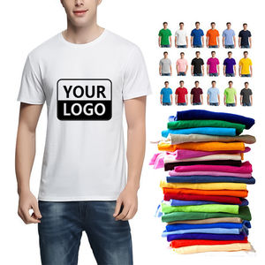 Wholesale High Quality 100% Cotton T-Shirt Custom ODM Supply Men's XL Plain <b>Black</b> White Printed Logo Canvas <b>Fabric</b> Blank T-Shirt - Product Image 6